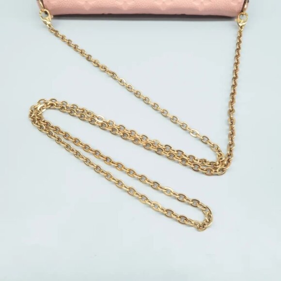 100% Authentic Louis Vuitton Pochette Felicie Pink W/P Monogram Shoulder Bag - Picture 8 of 12